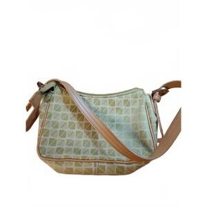 Nine & Company Geometric Print Canvas Shoulder/Crossbody Satchel